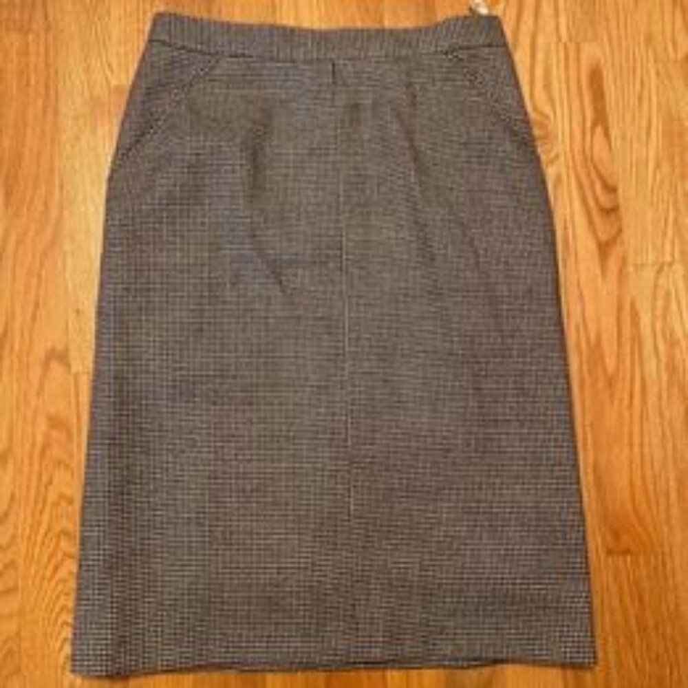 Aquascutum of London wool houndstooth pencil skirt size 12